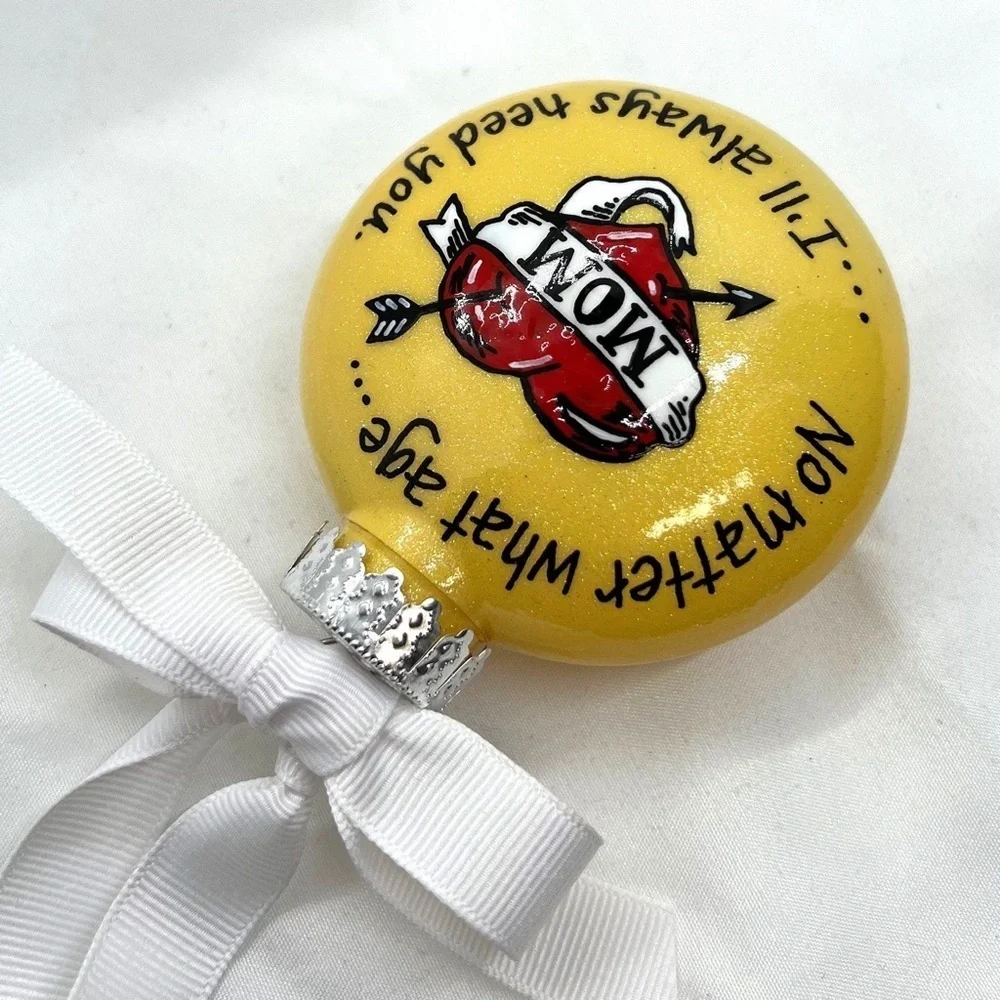 Mom's Custom Christmas Ornament: The Perfect Holiday Gift for Tattoo-Loving Moms